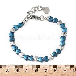 Браслеты-цепочки из искусственного гематита в форме сердца для женщин&nbsp;BJEW-Z148-07P-01