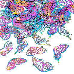 40 шт. 10 стиля 201 нержавеющая сталь травленые металлические украшения подвески&nbsp;STAS-TA0003-04