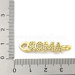 Слово Amor Стойка с покрытием из латуни с микро-паве KK-Z053-11G-01