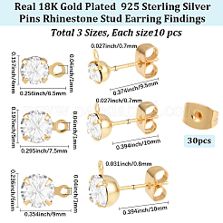 Латунные серьги со стразами KK-BBC0021-13G