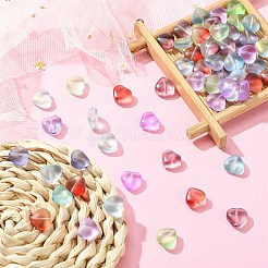 100шт прозрачная гальваническая матовая стеклянная бусина&nbsp;EGLA-CJ0001-20