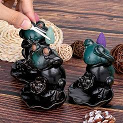 3 pieza 3 estilos decoraciones de cerámica estufa de incienso de flujo de rana de loto decoraciones de estufa de incienso de cerámica regalo&nbsp;JX846A
