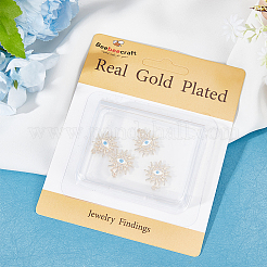 Подвески из кубического циркония с покрытием из латуни&nbsp;KK-BBC0009-01