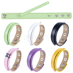 6 Stück 6 Farben PU-Lederschnur-Armbänder&nbsp;BJEW-CL0001-33
