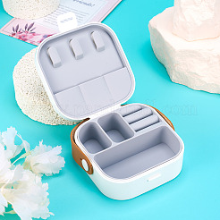 Квадратная коробка для набора ювелирных изделий из искусственной кожи&nbsp;AJEW-TAC0014-13B