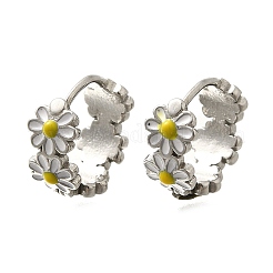 Pendientes de aro de acero inoxidable 304 para mujer&nbsp;EJEW-C096-46P