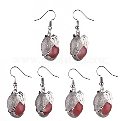 Серьги с головой слона из драгоценных камней EJEW-A092-07P