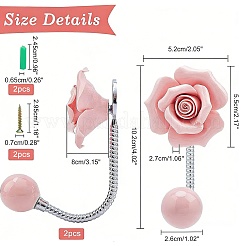 Wandgarderobe aus Porzellan mit 3D-Blume aus Keramik&nbsp;FIND-WH0040-63