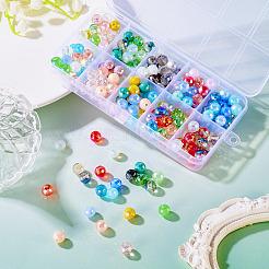 200 комплект стеклянных бусин для гальванизации 10 цветов&nbsp;GLAA-TA0002-80