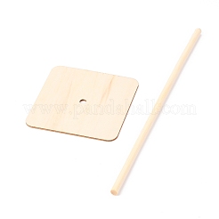 Support de beignet en bois de peuplier&nbsp;DJEW-H006-13
