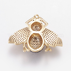 Латунные микро проложить кубического циркония подвески ZIRC-L067-20B-G-NR