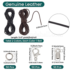 Kits de fabrication de colliers et bracelets en cordon de cuir de vachette à faire soi-même&nbsp;DIY-CL0002-47