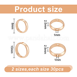 60шт. 2-х стильная латунная рамка для бусин KK-AR0002-94