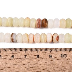 Colliers de perles en calcite verte naturelle à bandes (jade afghan)&nbsp;G-N367-02A-03