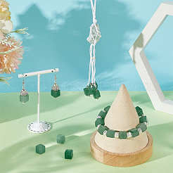 20 шт. натуральный зеленый авентрин драгоценный камень европейские бусины G-NB0005-89C