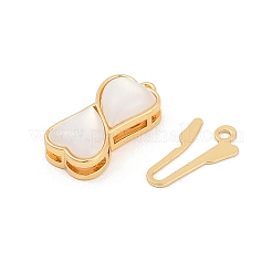 Латунные застежки из прозрачного кубического циркония с микропаве&nbsp;KK-U051-01G-03