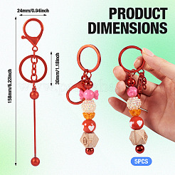 5 шт. брелок из сплава и латуни с бусинами для изготовления ювелирных изделий своими руками&nbsp;DIY-SW0001-15B