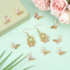 24шт латунные подвески из кубического циркония с микро-паве&nbsp;KK-BC0014-45B