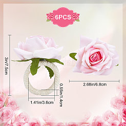 6 шт. плетеные джутовые кольца для салфеток DJEW-CP0001-20A