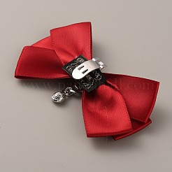 Hochzeitsschuhdekoration aus Polyester mit Bowknot&nbsp;AJEW-WH0033-19B