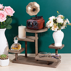 Soportes elevadores de exhibición de plantas de madera de mesa de 5 nivel&nbsp;ODIS-WH0038-325A