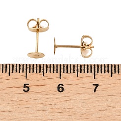 Ionenplattierung (IP) 304 Edelstahl Ohrstecker Zubehörse&nbsp;STAS-H436-24G-5mm