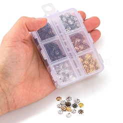 1200 шт. 6 стильные железные колпачки для бусин IFIN-YW0001-39