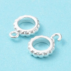 真鍮チューブベイル  カドミウムフリー＆鉛フリー  925銀メッキ  10x7x2mm  穴：1.2mm  内径：4.5mm&nbsp;KK-R149-12S