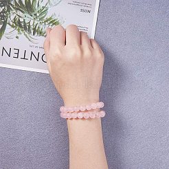 Матовые натуральной розовой нити кварца шарик G-PH0028-8mm-17