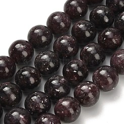 Натуральный лепидолит / пурпурный слюдяный камень бисер пряди&nbsp;G-H335-B03-10mm-A