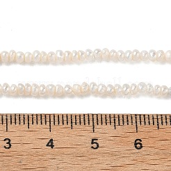 天然養殖淡水パールビーズ連売り  ロンデル  グレード4a+  パパイヤホイップ  1.8~2.3mm  穴：0.5mm  約211~230個/連  14.37~14.57インチ（36.5~37cm）&nbsp;PEAR-C004-20B
