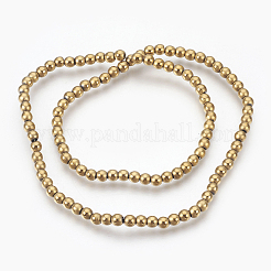 Electroplate non magnetici ematite sintetico fili di perline&nbsp;G-F585-C01-4mm