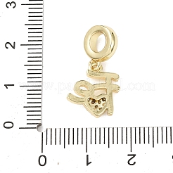 Латунь микропаве прозрачный кубический цирконий европейские подвески с подвесками&nbsp;LS-KK-B159-06G