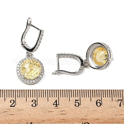 925 стерлингового серебра микро проложить кубического циркония серьги обруча&nbsp;EJEW-B147-01B-04