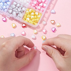 420шт 12 цвета прозрачные акриловые бусины&nbsp;TACR-CJ0001-64