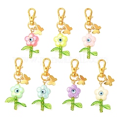 Цветочные акриловые подвесные украшения HJEW-JM04156