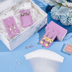 120 шт. пустой держатель для сережек из крафт-бумаги для демонстрации сережек&nbsp;DIY-PH0009-96A