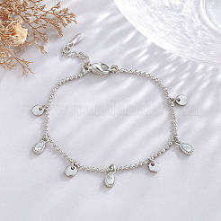 2 шт. двухцветные латунные браслеты с подвесками AJEW-GO0002-50