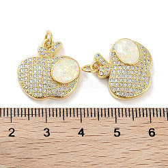 Pendentifs en laiton zircon cubique transparent&nbsp;KK-L213-042G-02