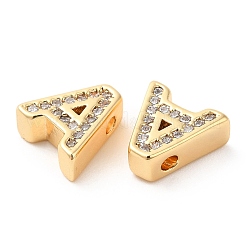 Abalorios de latón con pavé de circonitas&nbsp;KK-F855-03G-A
