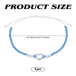 1шт регулируемые плетеные браслеты из нейлоновой нити для женщин&nbsp;BJEW-LP0003-16B