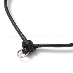 Изготовление регулируемого браслета из вощеного полиэфирного шнура&nbsp;AJEW-JB01317-01