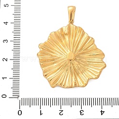 304ステンレスペンダント  花のチャーム  18KGP本金メッキ  38x35x5mm  穴：3x7mm&nbsp;STAS-Q349-01C-G
