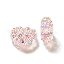 Прозрачные акриловые бусины в виде вафель&nbsp;OACR-E016-01B