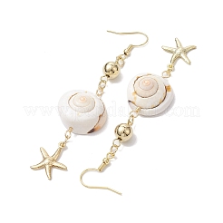 Серьги с подвесками из натуральной ракушки глаза Шивы&nbsp;EJEW-JE05798