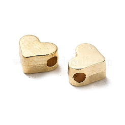 CCBプラスチックビーズ  ハート  ゴールドカラー  5.5x7x3.5mm  穴：1.8mm&nbsp;CCB-A001-07G