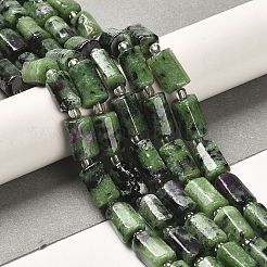 Натуральный рубин в цоизита бусин пряди G-N327-06-02