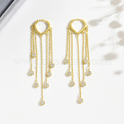 Элегантные серебряные серьги ss925 с кисточками из циркония для женщин. SY5104-1