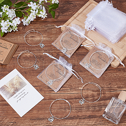 40шт железные расширяемые браслеты с подвесками&nbsp;BJEW-ME00001