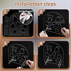 Акриловые вешалки для шляп в форме арки ODIS-WH0038-167B